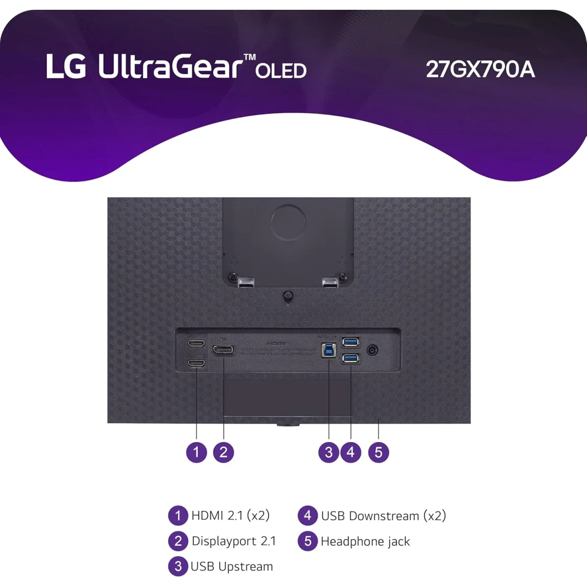 شاشة ألعاب LG 27GX790A UltraGear OLED 27 إنش QHD، 480 هرتز، 0.03 مللي ثانية - Thumbnail 11