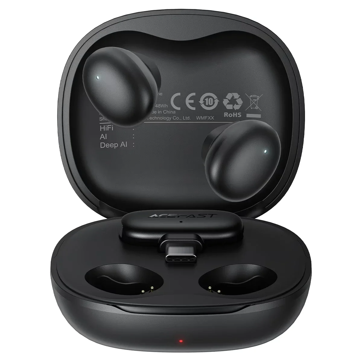 ACEFAST R5 Dual Wireless Lavalier Microphones 48 kHz/24-bit Black