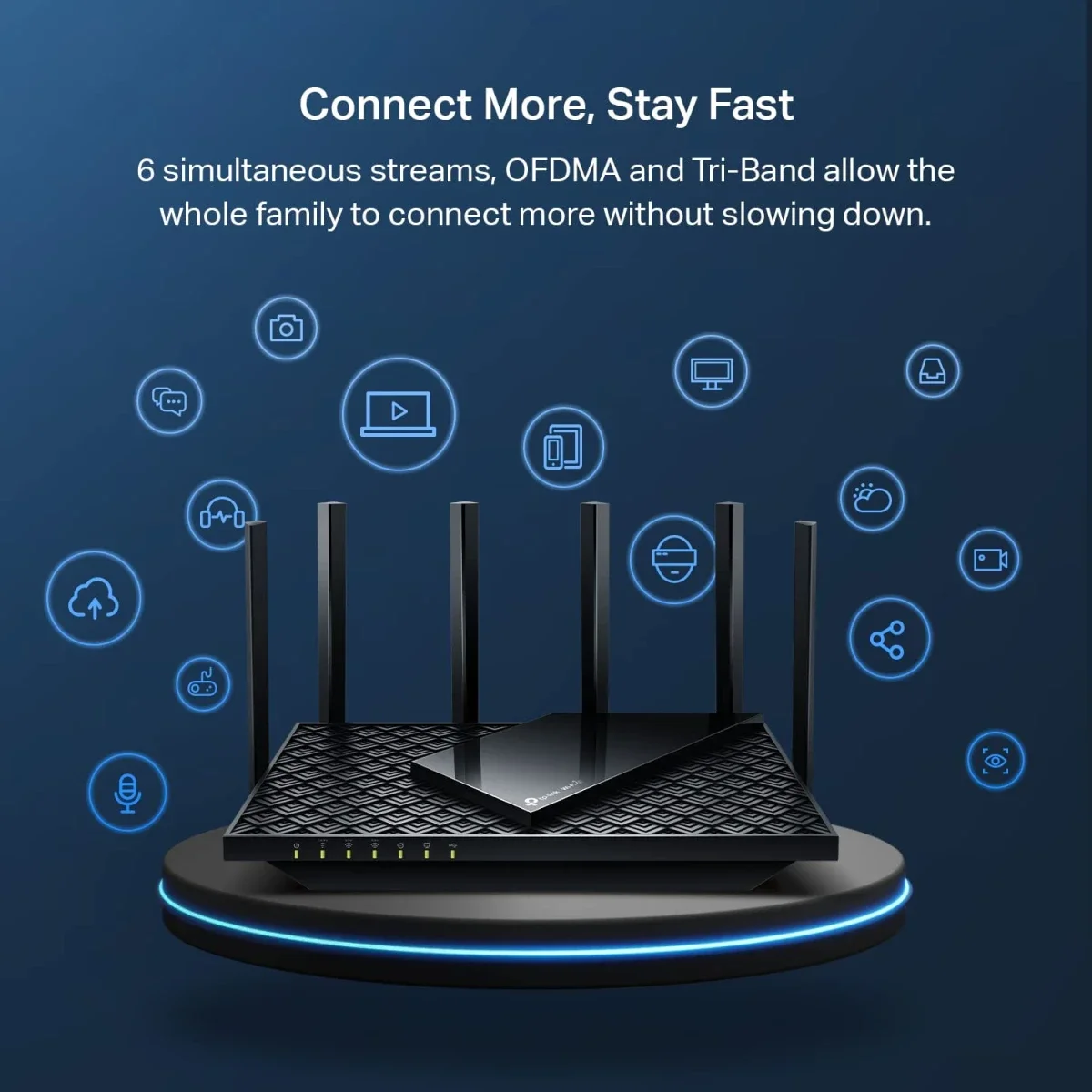 TP-LINK Archer AXE75 AXE5400 Tri-Band Wi‑Fi 6E Gigabit Router - Image 4
