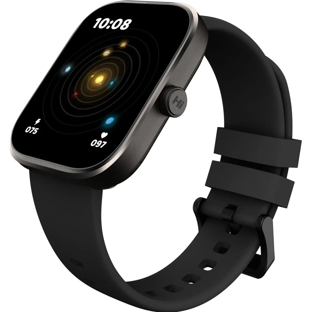 ساعة ذكية HiFuture LUME Pro بشاشة AMOLED 1.85 إنش ومكالمات لاسلكية، أسود