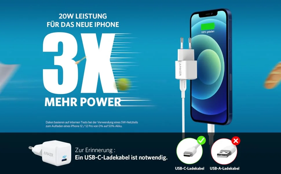 شاحن Anker Nano A2633 PowerPort III USB-C بقدرة 20 واط أبيض - Thumbnail 6