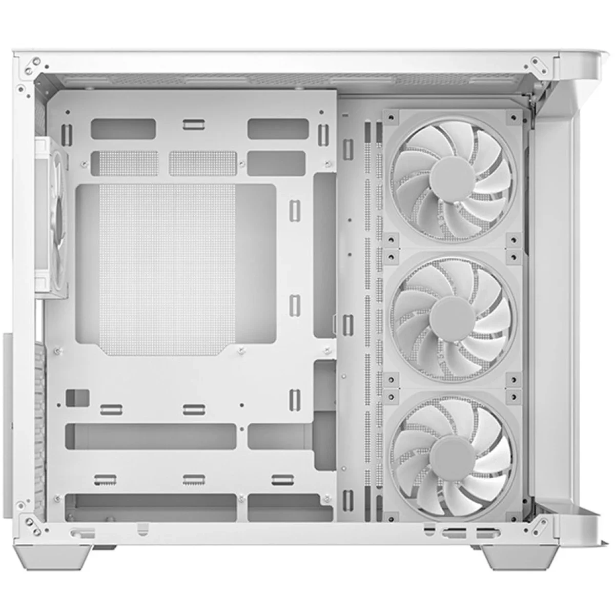 هيكل كمبيوتر DeepCool CG530U 4F بانورامي بزجاج منحني ATX ميد تاور أبيض - Thumbnail 6