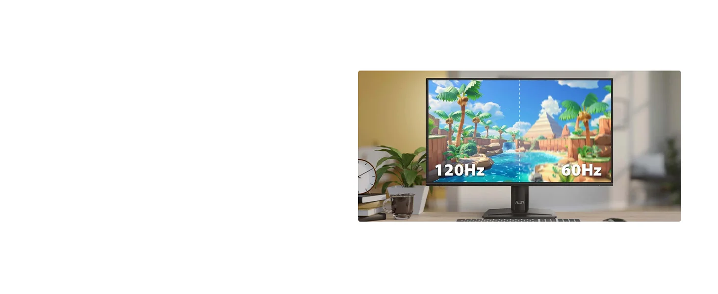 شاشة MSI MP251 E2 مقاس 25 إنش IPS بدقة Full HD ومعدل تحديث 120 هرتز واستجابة 1 مللي ثانية - Thumbnail 14