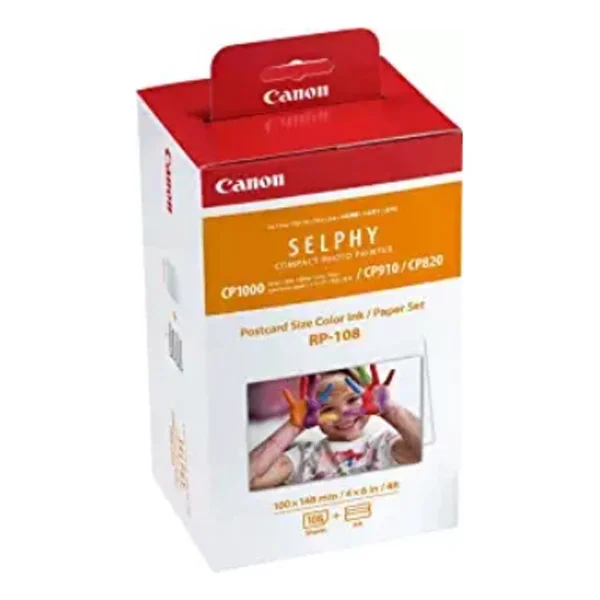Canon RP-108 High-Capacity Color Ink and Paper Set for SELPHY Printers