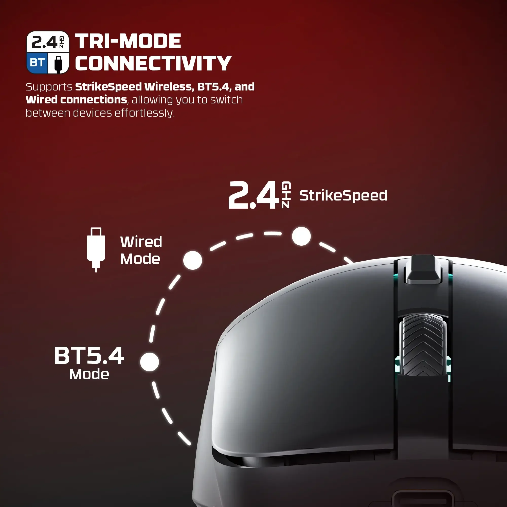ماوس ألعاب لاسلكي Fantech KANATA WG9RD - Thumbnail 7