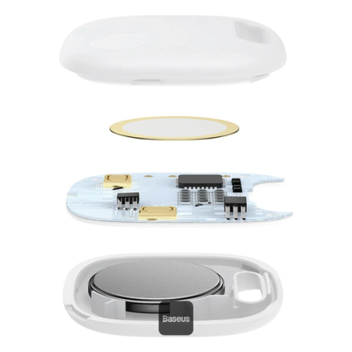 Baseus T2 Pro Bluetooth Anti-Loss Tracker Smart Tag, White - Image 2
