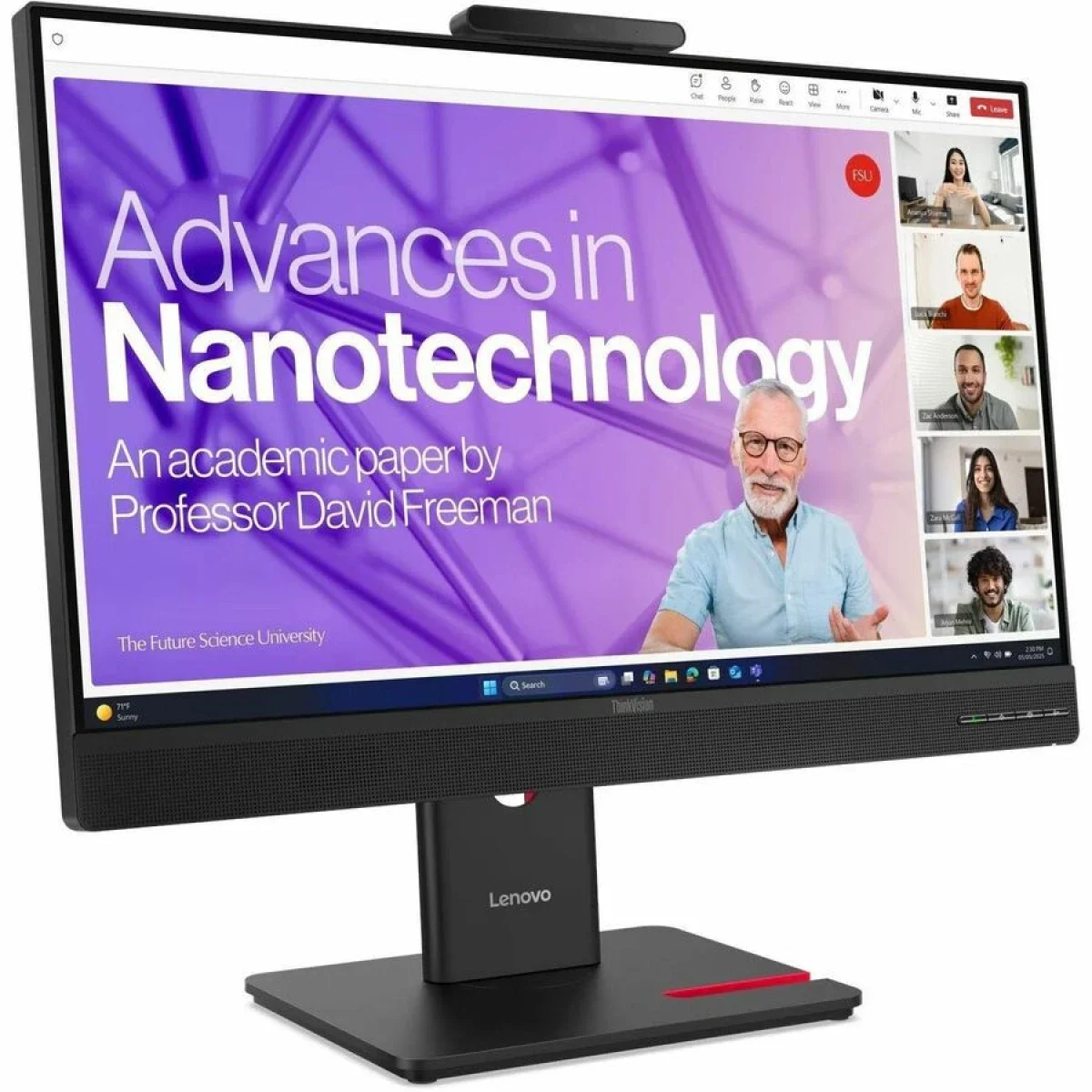 Lenovo ThinkVision T24-4v 24-inch IPS Full HD 120Hz Conferencing Monitor with 5MP Webcam - Image 2