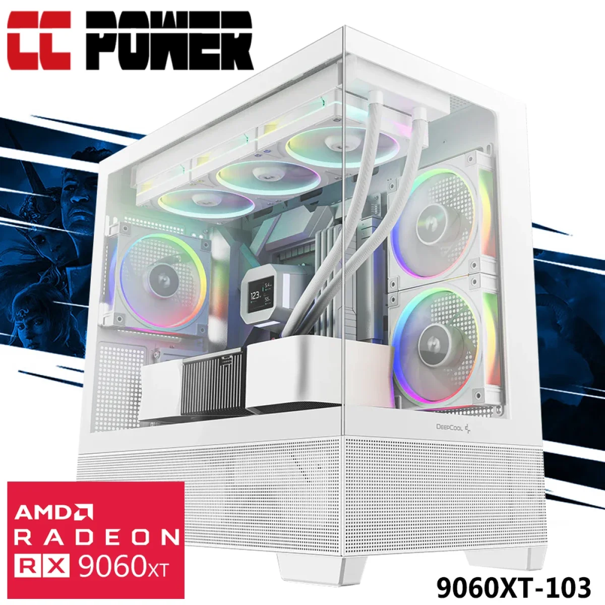 كمبيوتر ألعاب City Center Computers 9060XT-103 مع AMD Ryzen 5 8400F و Radeon RX 9060 XT 16GB - Image 1