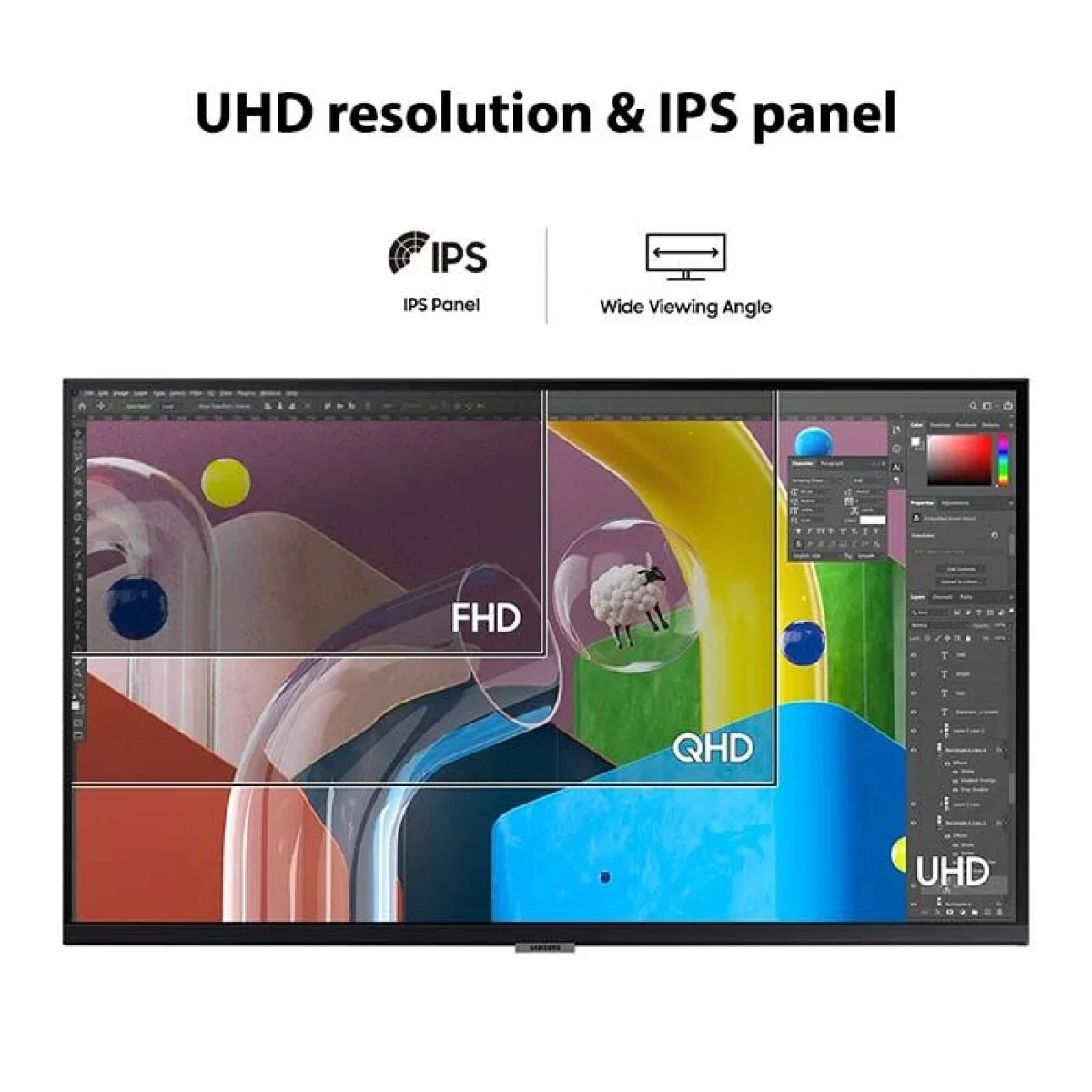 شاشة Samsung S8 مقاس 27 إنش بدقة 4K UHD IPS مع HDR10 وUSB-C وحامل قابل للتعديل - أسود - Image 9