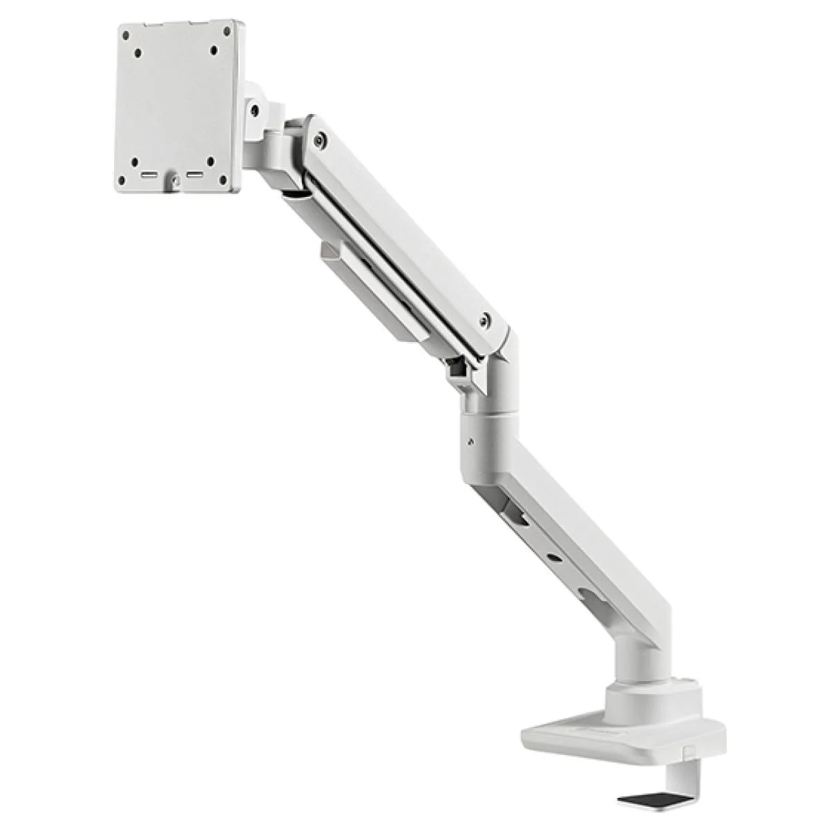 SilverStone ARM14 White Single Monitor Arm with Heavy-Duty Gas Spring