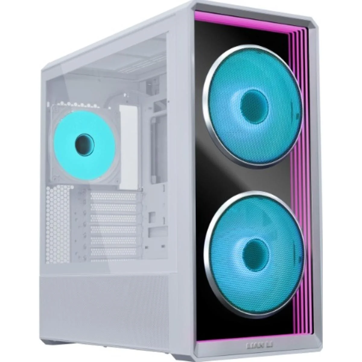 هيكل ألعاب LIAN LI LANCOOL 217 217INFX-W أبيض ARGB ATX ميد تاور