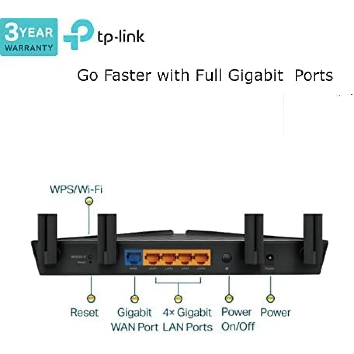راوتر TP-LINK Archer AX53 Wi-Fi 6 AX3000 جيجابت ثنائي النطاق - Image 3