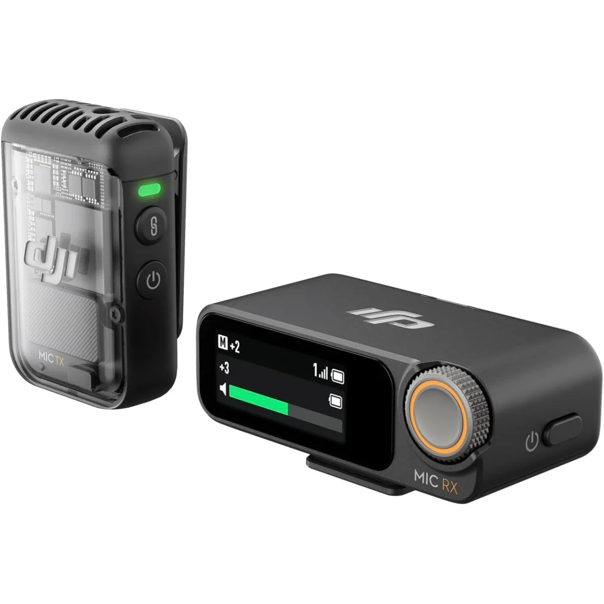 ميكروفون لاسلكي DJI Mic 2 مع 1 TX + 1 RX وتسجيل 32 بت Float ومدى 250 متر
