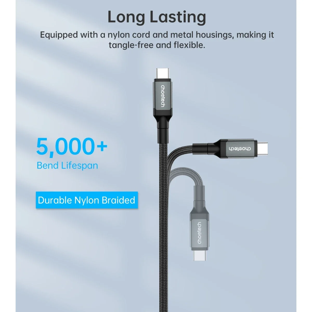 Choetech XCC-1040 USB-C to USB-C Gen3 Cable 240W 1.2m - Image 5