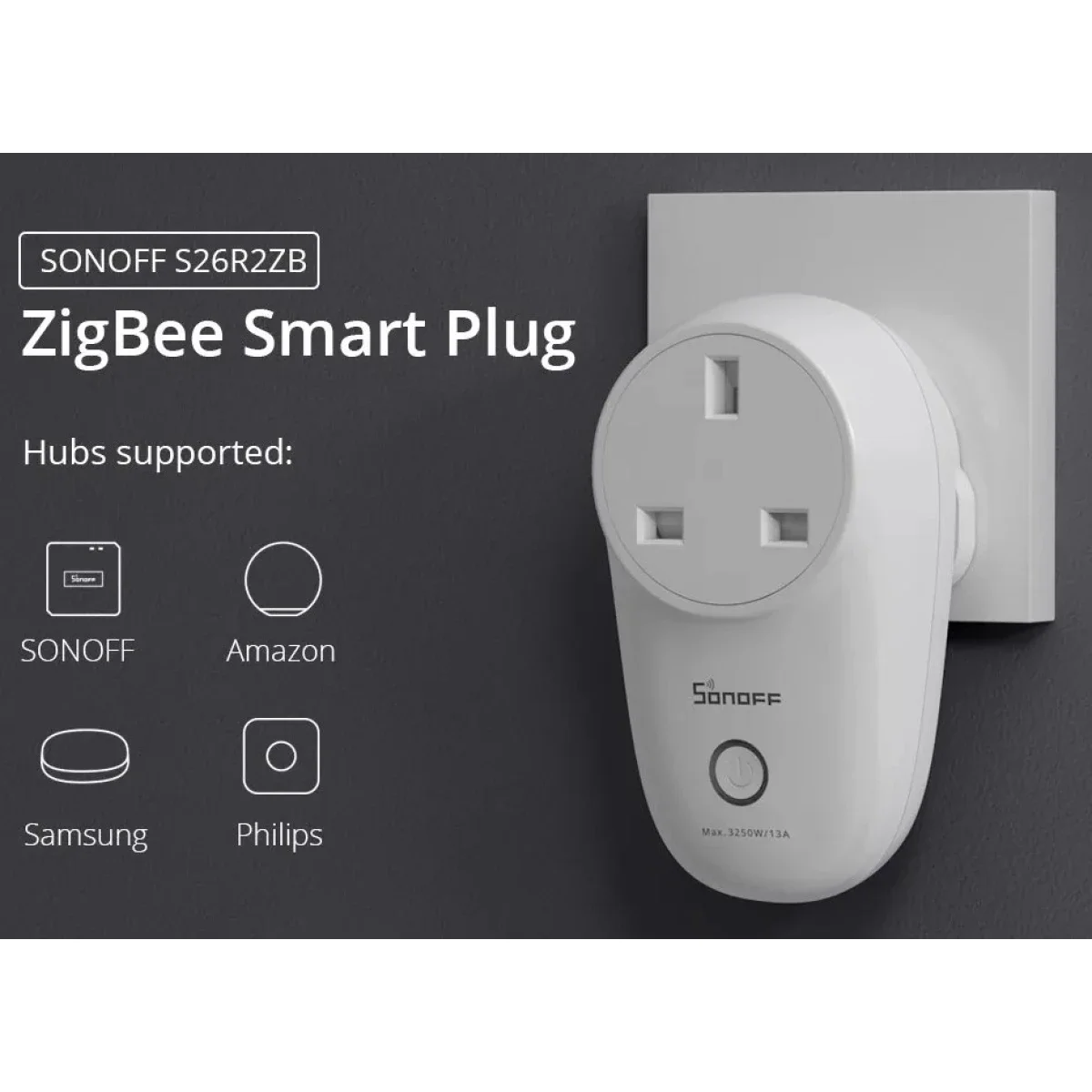 SONOFF S26R2ZBTPF-CFH Zigbee 3.0 Smart Plug 16A EU with Energy Monitoring - Thumbnail 2