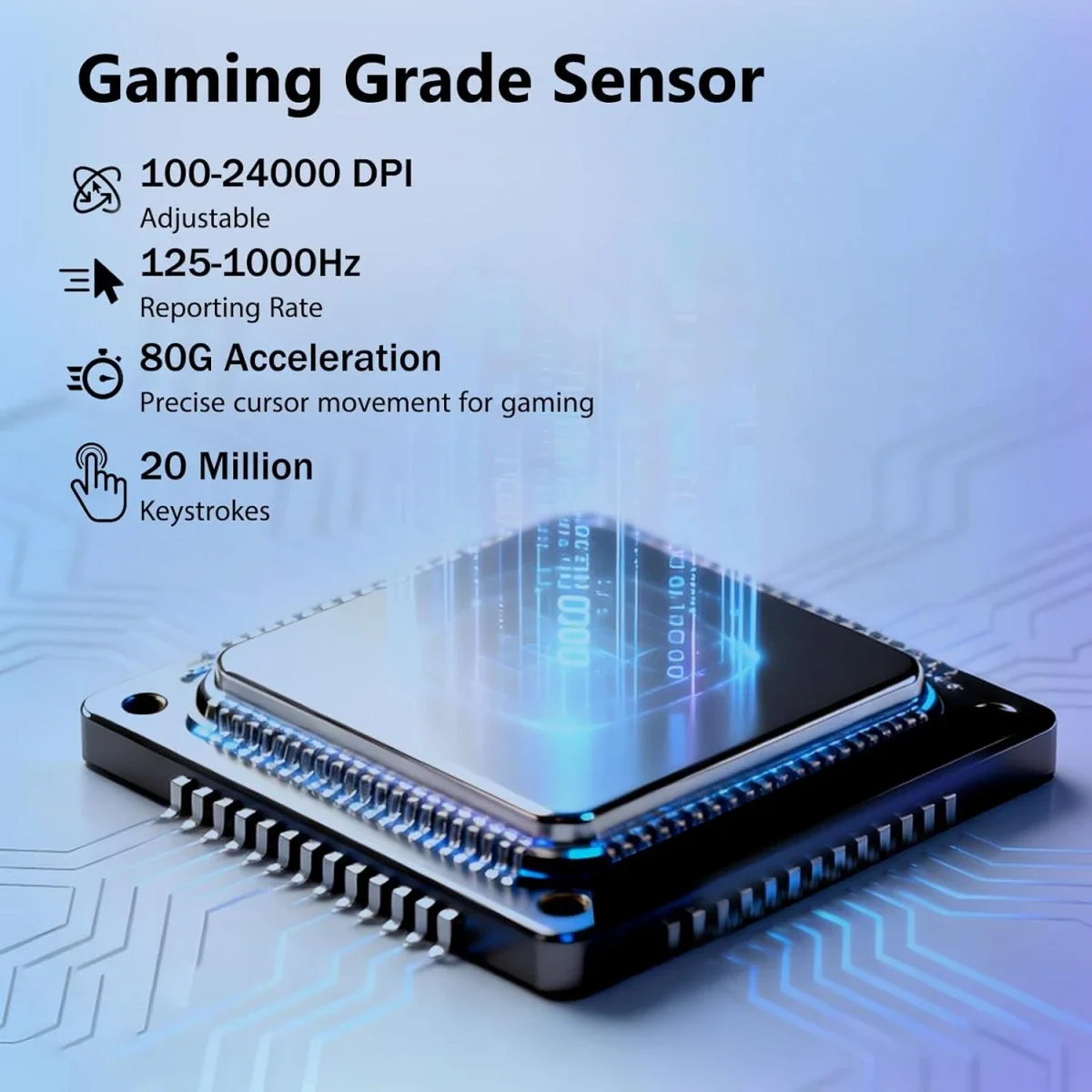 ماوس ألعاب Redragon M695 CT سلكي بدقة 24000 DPI وإضاءة RGB أبيض - Thumbnail 3