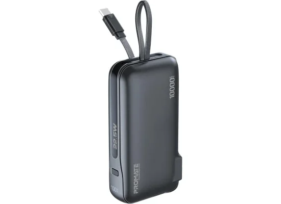Promate PowerPack-10C 10000mAh Dual-Mode AC/DC Power Bank Charger, 20W USB-C, 22.5W USB-A, Black - Image 11