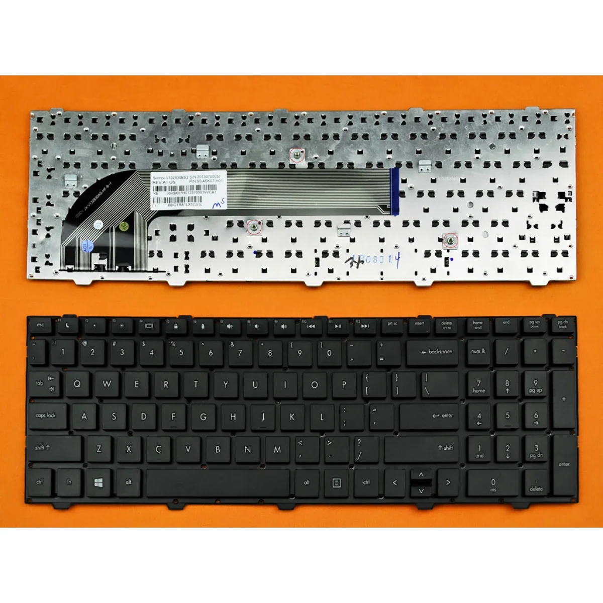 لوحة مفاتيح بديلة للابتوب CHINA KB-4540S-F مع إطار لجهاز HP 4540S