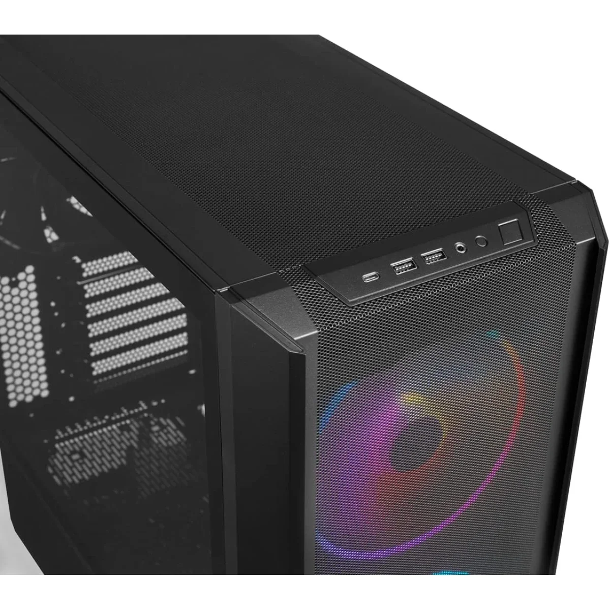 هيكل كمبيوتر LIAN LI LANCOOL 216RX ميد تاور أسود بشبكة ARGB و3 مراوح PWM - Image 6