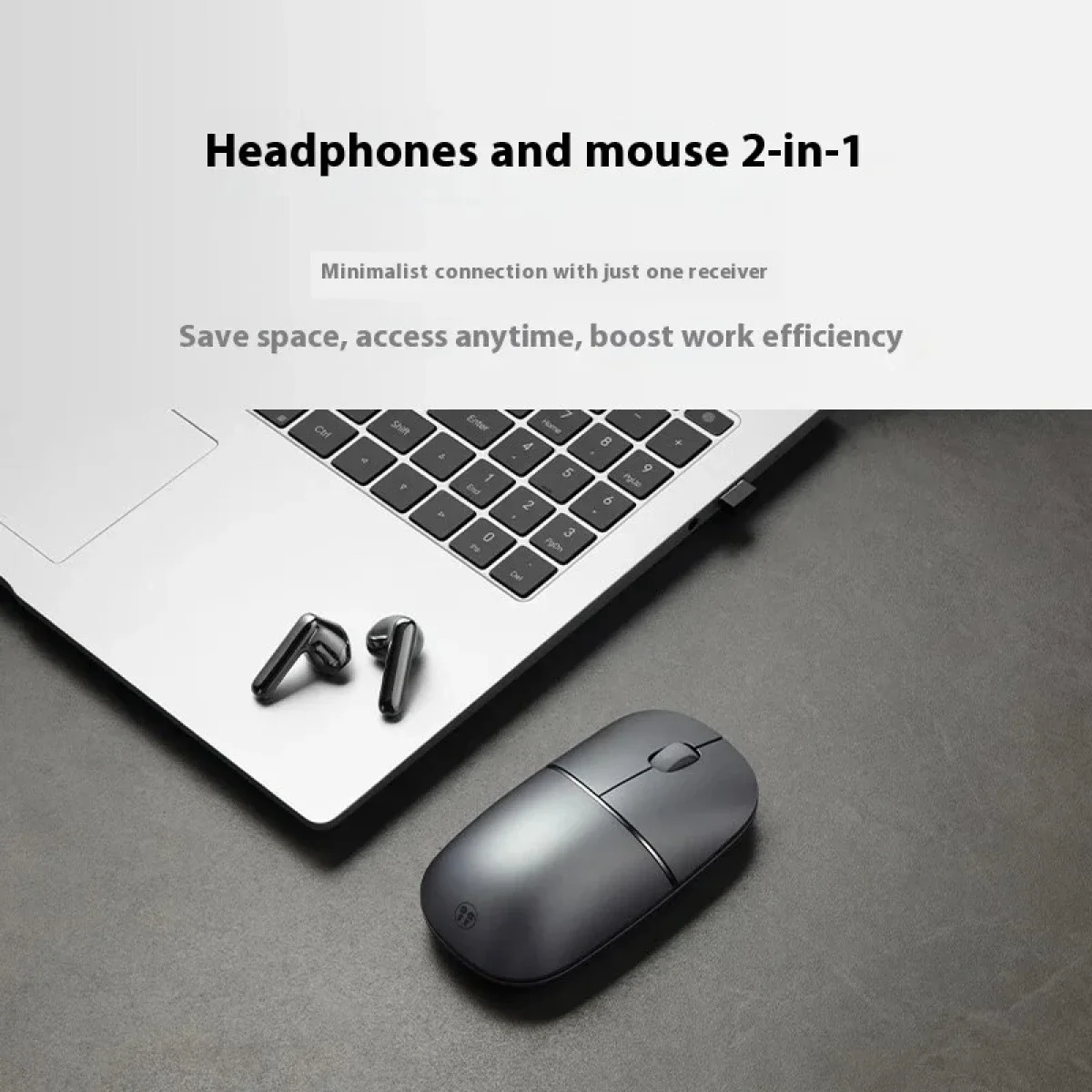 HONOR UMA-ME00 Wireless Mouse with Bluetooth Earphones, Dual Magnetic Drivers and Active Noise Reduction - Image 4