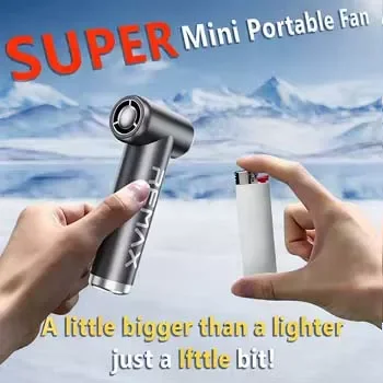 Remax RS-SF21 Small Cannon High-Endurance Handheld Fan, Tarnish Gray - Thumbnail 2