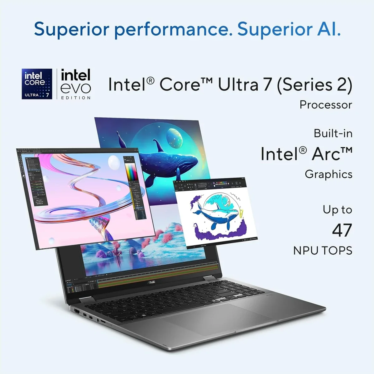 Asus Vivobook 16 Flip TP3607SH 16.0-inch OLED 3K 120Hz Touch Laptop, Intel Core Ultra 7 256V, RTX 5050, 16GB RAM, 1TB SSD - Image 3