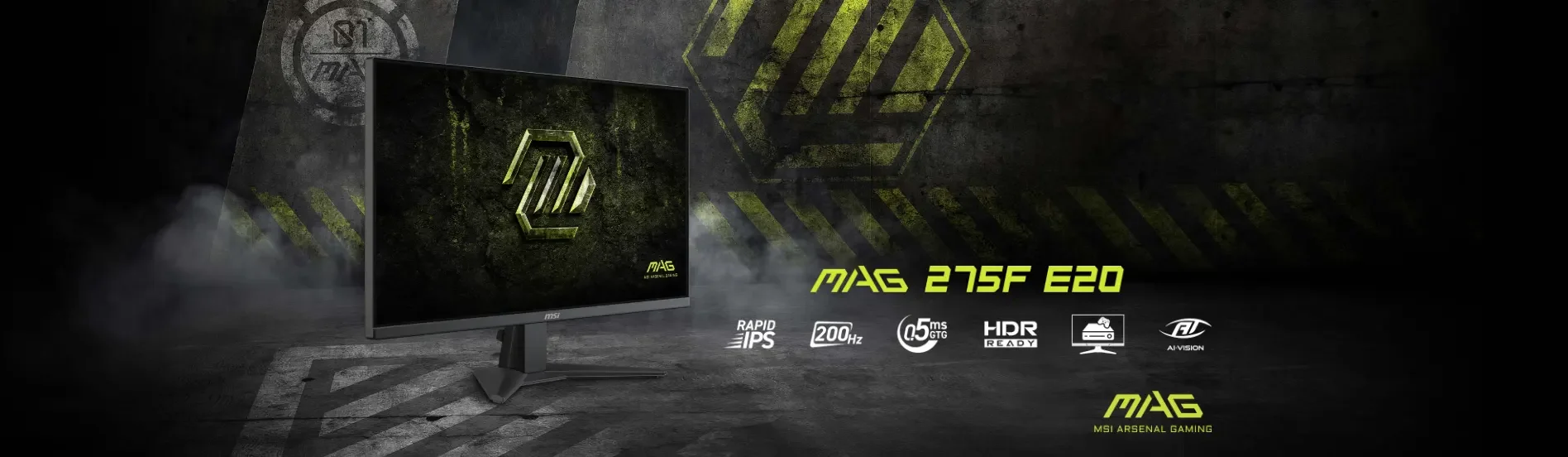 MSI 27-inch FHD Rapid IPS Gaming Monitor, 200Hz, 0.5ms, DisplayPort + HDMI – MAG 275F E20 - Image 7