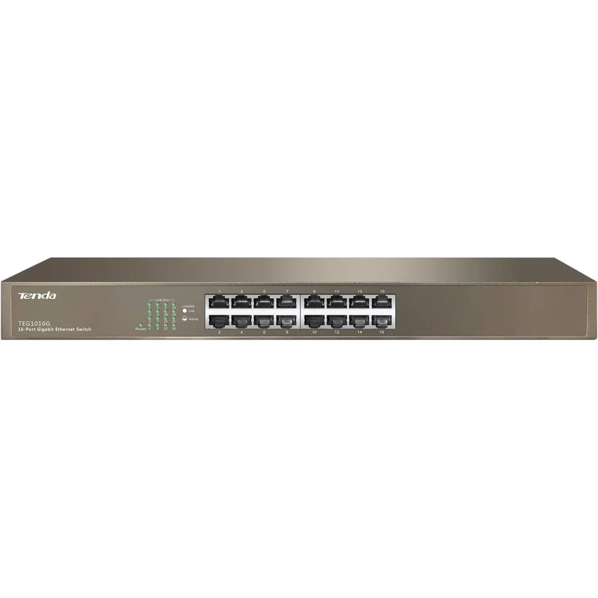 Tenda TEG1016G 16-Port Gigabit Unmanaged Rackmount Ethernet Switch
