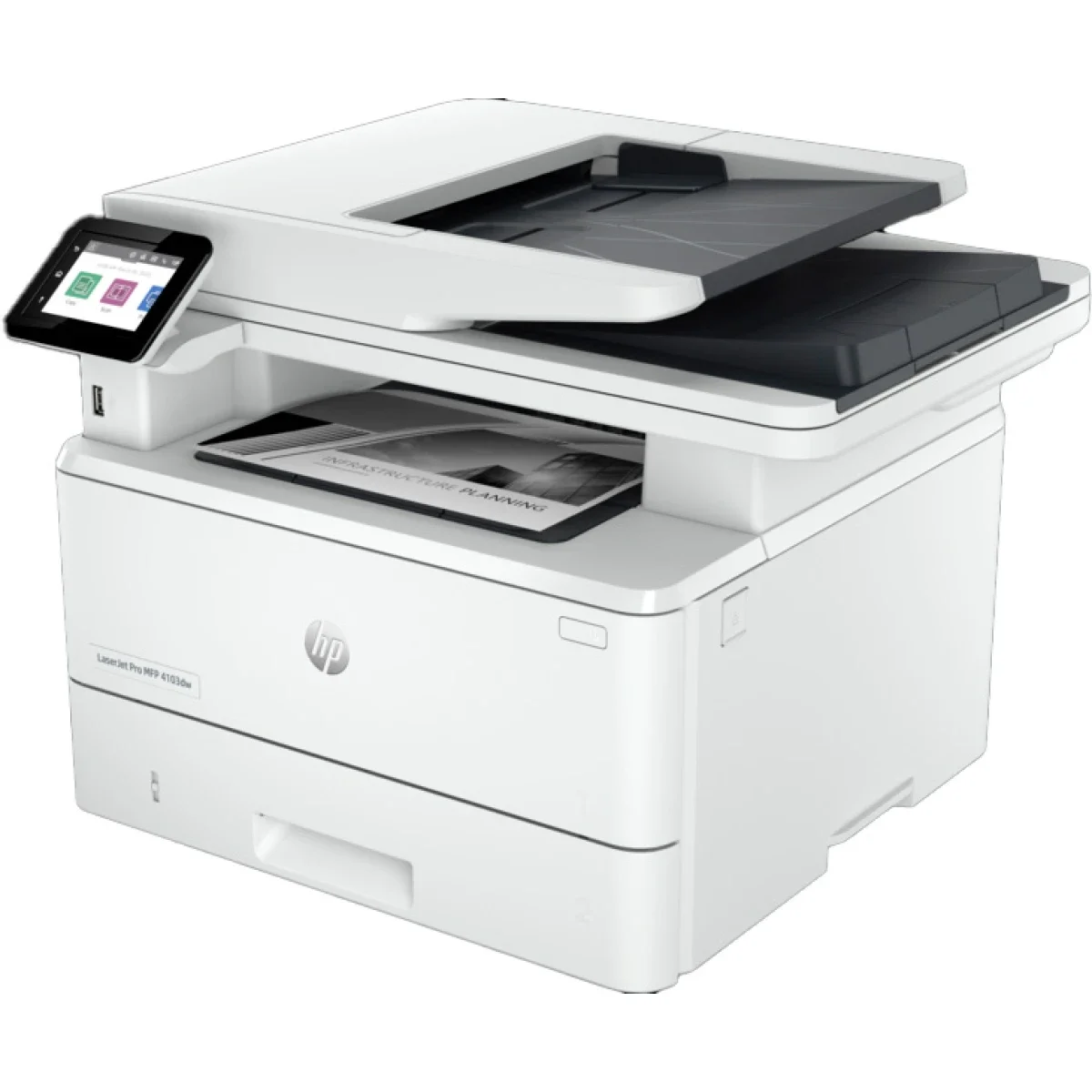طابعة ليزر متعددة الوظائف HP LaserJet Pro MFP 4103dw أحادية اللون (2Z627A) - Thumbnail 2