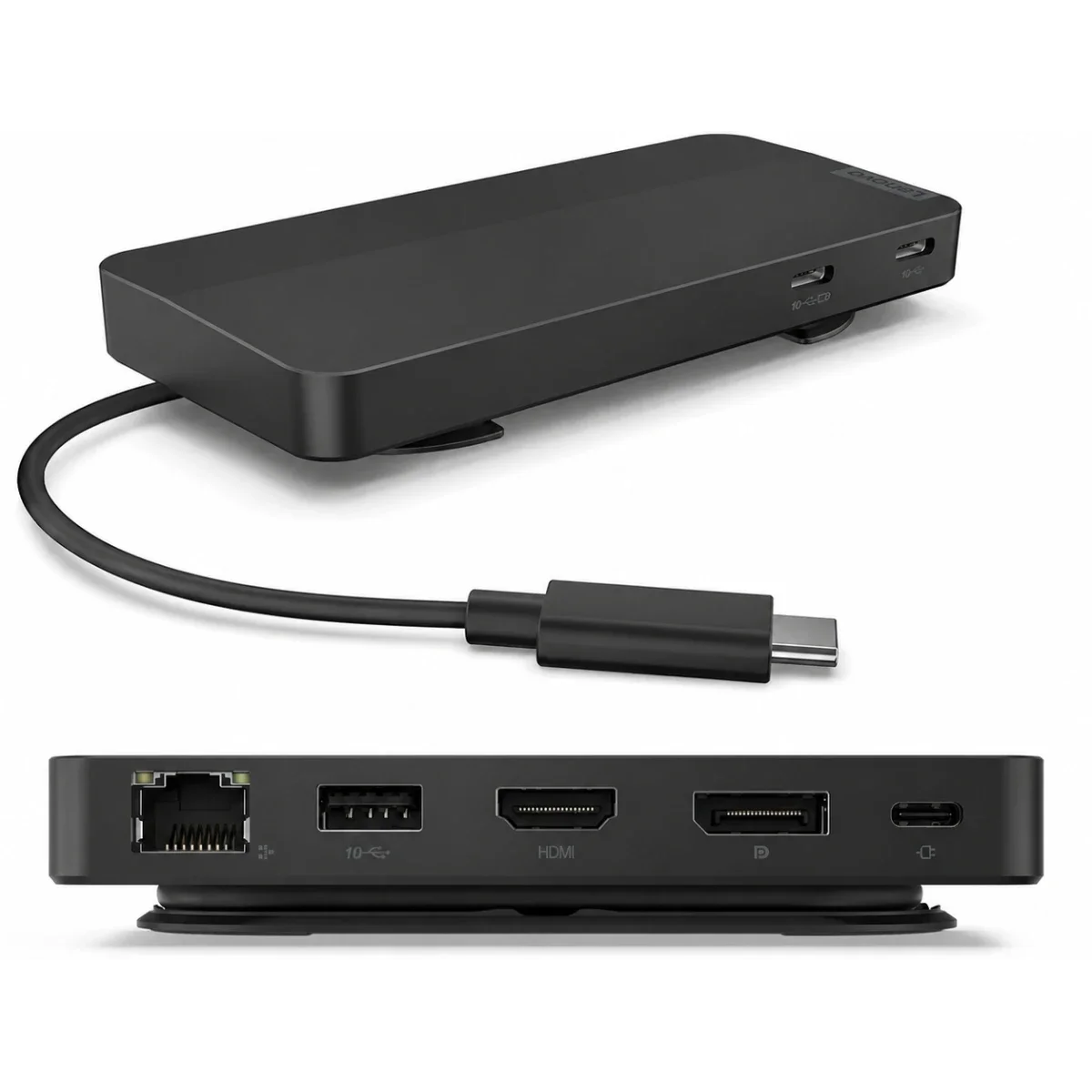 محطة إرساء Lenovo USB-C محمولة بشاشتين مع DP 1.4 وHDMI 2.0 وشحن 65 واط