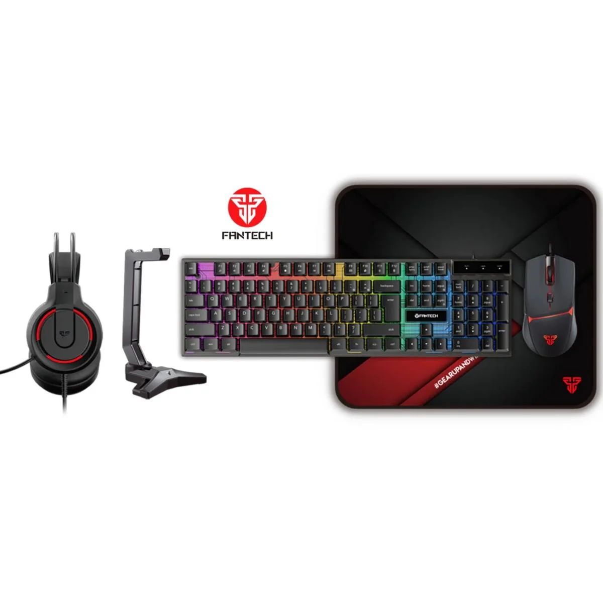 طقم ألعاب Fantech P51 Power Bundle 5 في 1 سلكي - أسود