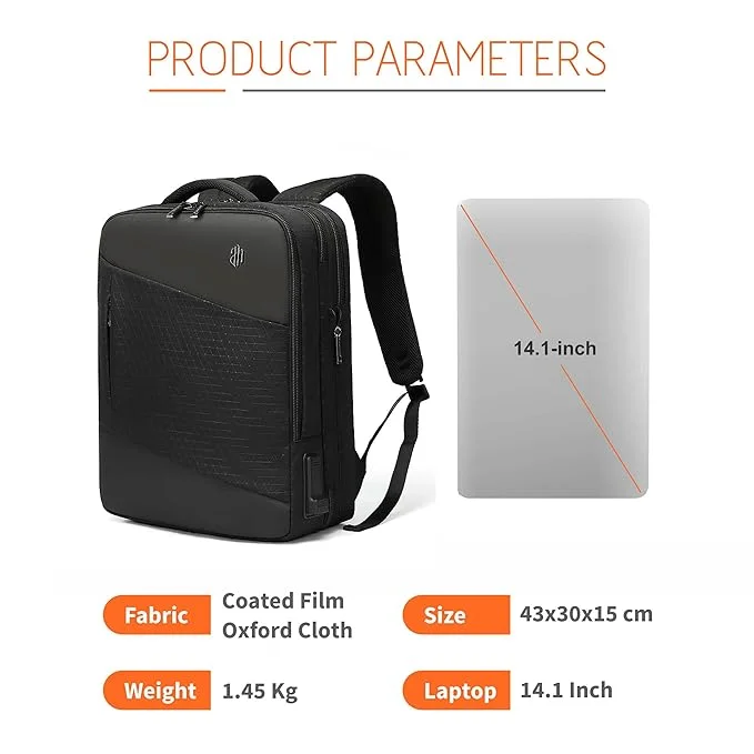 حقيبة لابتوب Arctic Hunter B00345 مقاس 15.6 إنش للظهر واليد - Image 3