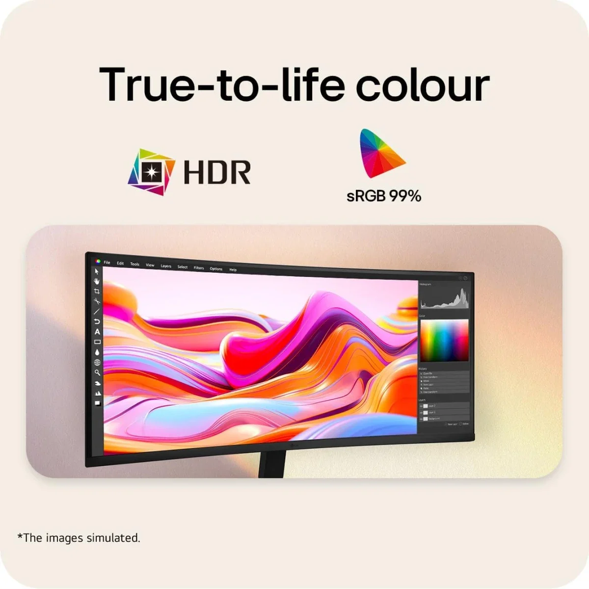 LG 34U601B-B 34-Inch UltraWide QHD Curved Monitor, 1800R, 120Hz, HDR10, 99% sRGB, VRR, FreeSync Premium, HDMI 2.0, DP 1.4, Black - Thumbnail 7