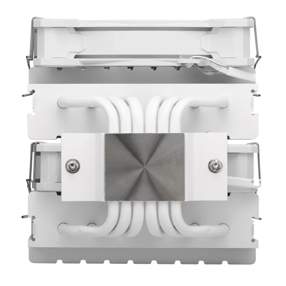 مبرد هوائي للمعالج Cooler Master Hyper 622 Halo مزدوج البرج مع مروحتي Halo² ARGB و6 أنابيب حرارية، أبيض - Image 4