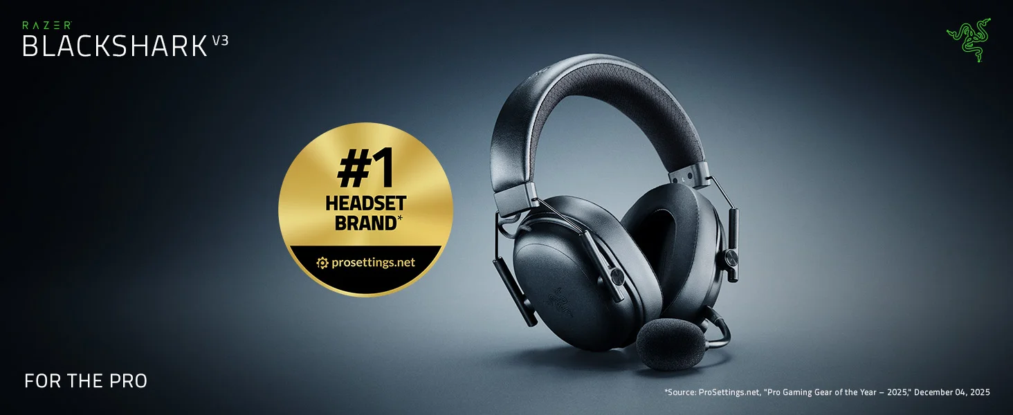Razer BlackShark V3 Wireless Gaming Headset with 50mm Drivers, Super Wideband Mic & 70-Hour Battery - Black - Thumbnail 10
