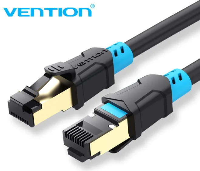 Vention VAP-A06-B200 Cat6 SSTP Shielded Network Patch Cable, 2m, Black