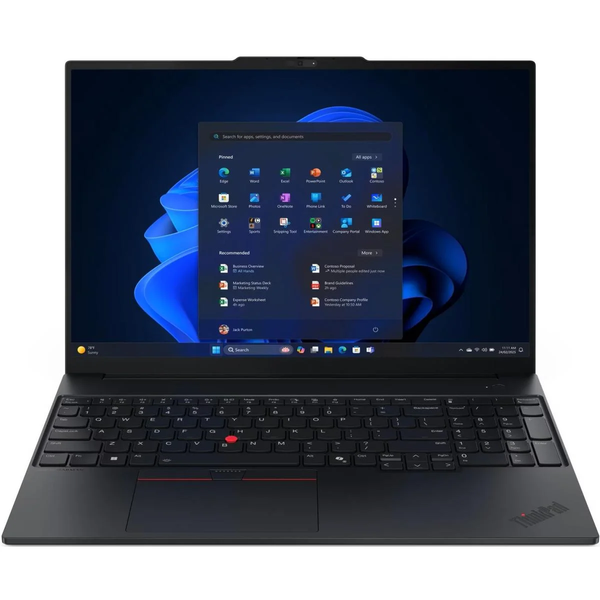 Lenovo ThinkPad E16 Gen 3 16-Inch WUXGA IPS Laptop, Ryzen 7 250, 16GB RAM, 1TB SSD
