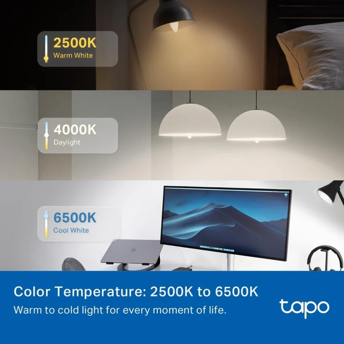 لمبة ذكية Wi‑Fi TP-LINK Tapo L430C قاعدة E14 سطوع 470 لومن عبوة 2 - Image 4