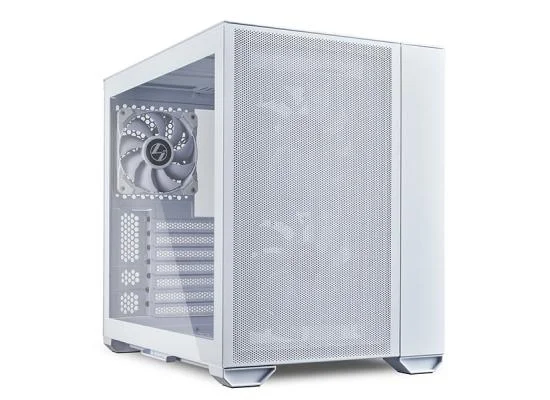 هيكل ألعاب LIAN LI O11 AIR MINI ميني تاور أبيض بزجاج مقوى مع 3 مراوح - Image 3