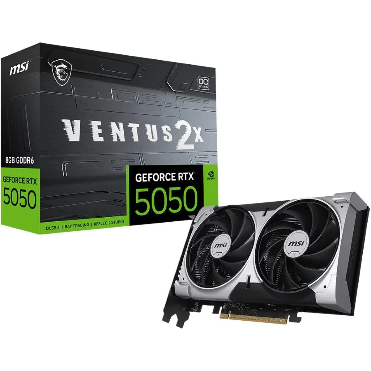 كرت شاشة MSI GeForce RTX 5050 VENTUS 2X OC بسعة 8GB GDDR6