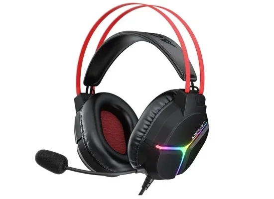 ACEFAST H16 Wired Gaming Headset with 50mm Drivers, RGB and 2m Cable - Black - Thumbnail 6