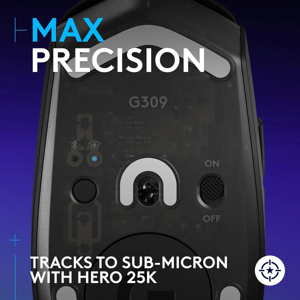 ماوس ألعاب Logitech G309 LIGHTSPEED لاسلكي، HERO 25K، أسود - Thumbnail 5