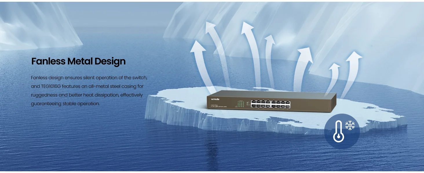Tenda TEG1016G 16-Port Gigabit Unmanaged Rackmount Ethernet Switch - Image 17