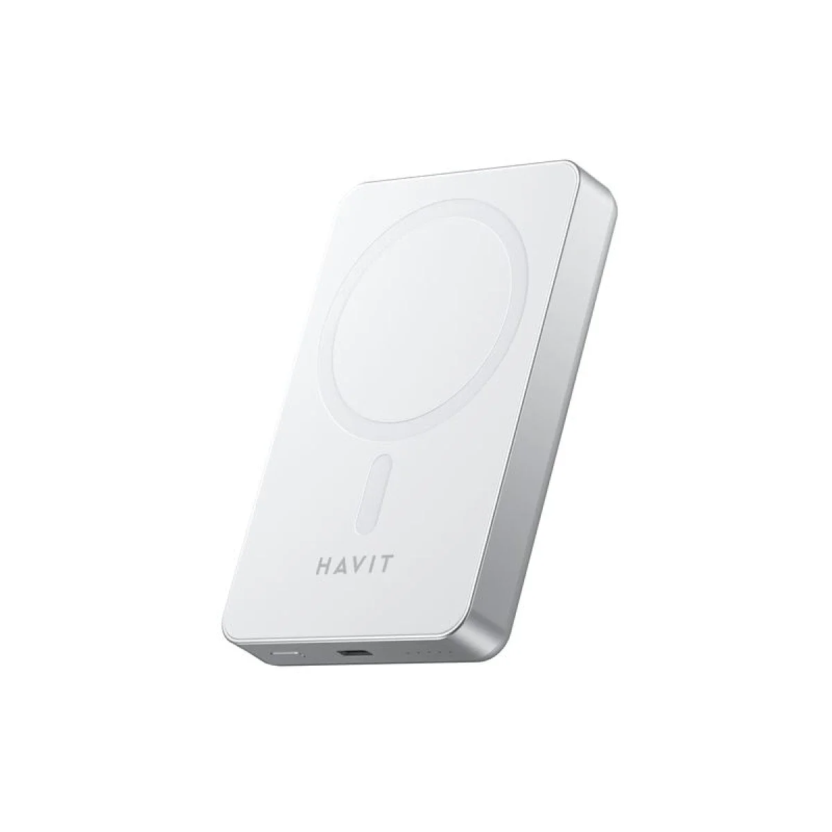 HAVIT PB5216 5000mAh Magnetic Wireless Power Bank White - Thumbnail 4