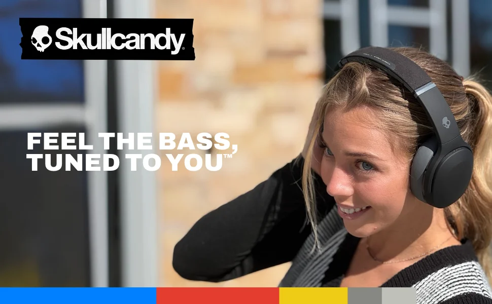 Skullcandy Crusher Evo Wireless Bluetooth Over-Ear Headphones, 40 Hours Battery - Bone - Thumbnail 6
