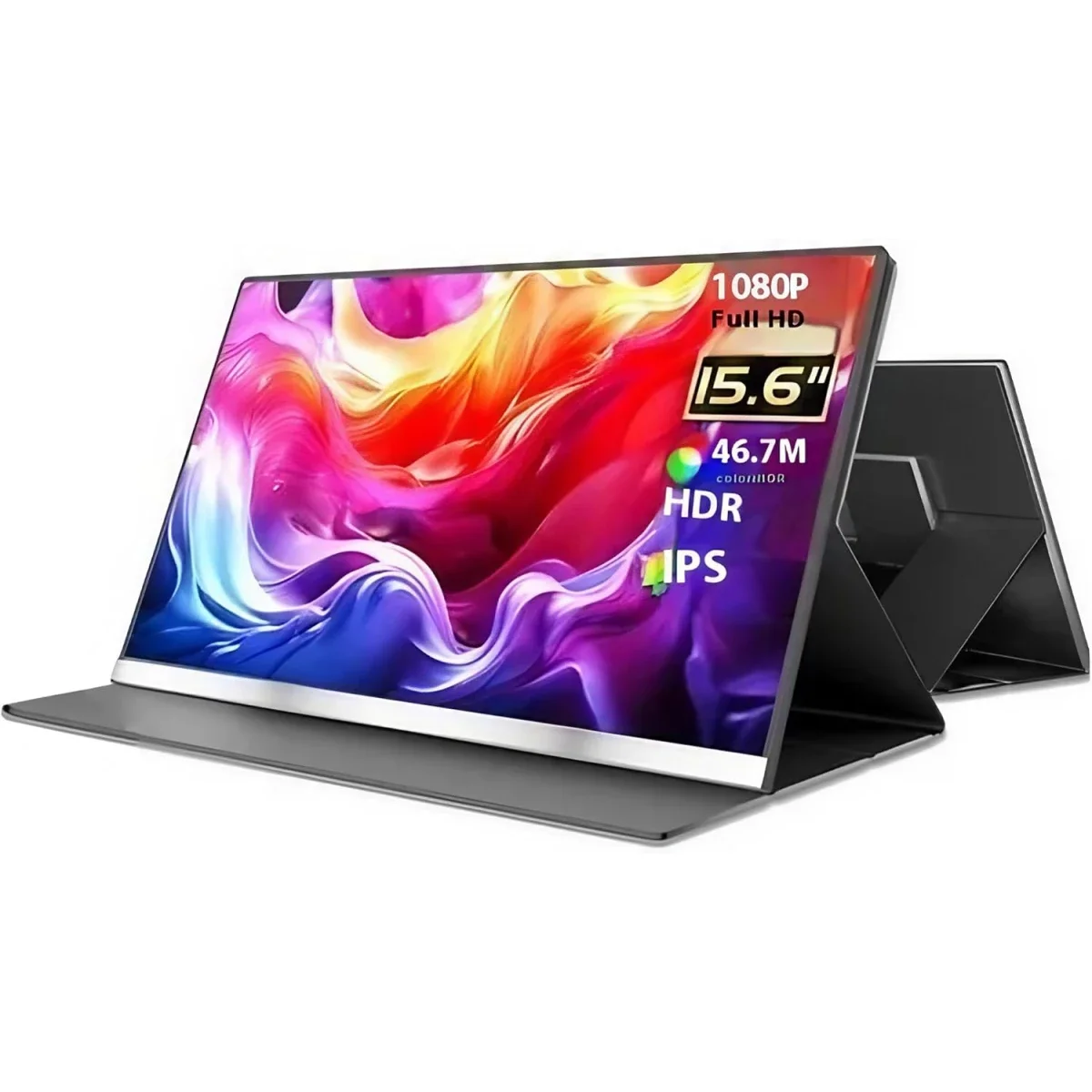 شاشة محمولة V2COM P4 مقاس 15.6 إنش IPS Full HD مع HDMI وUSB-C
