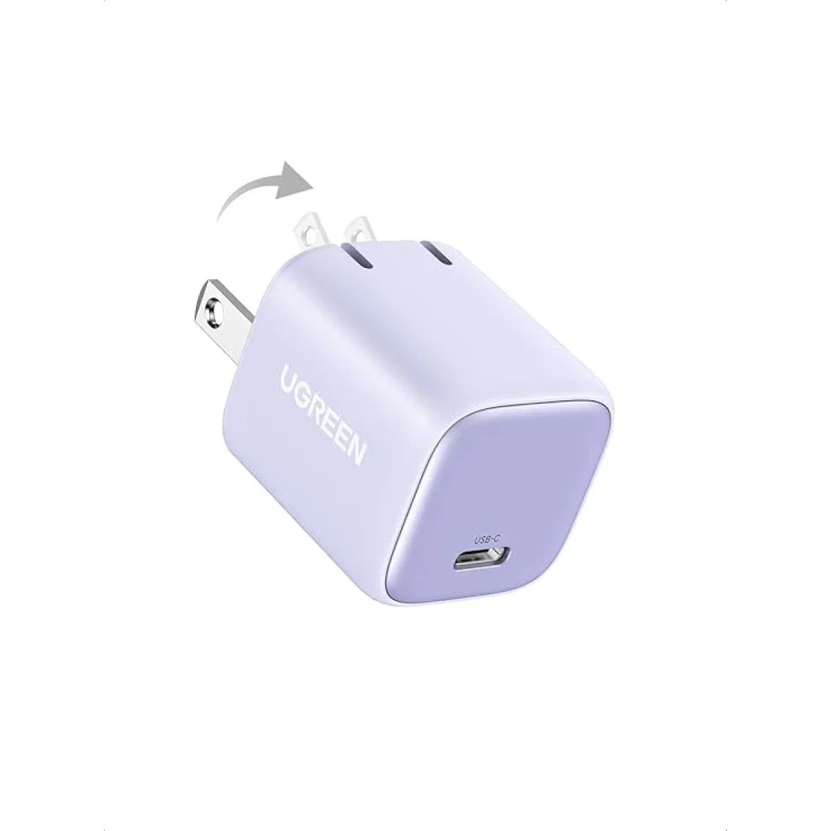 شاحن Ugreen UGREEN-65011 سريع GaN USB-C بقدرة 30 واط، وردي، قابس أوروبي