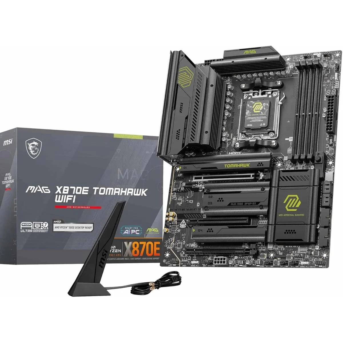 MSI MAG X870E TOMAHAWK WIFI ATX Gaming Motherboard for AMD AM5, DDR5, PCIe 5.0