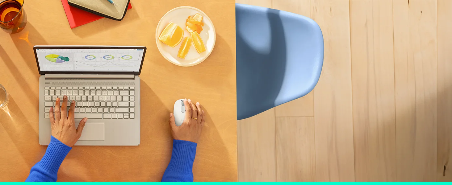 ماوس Logitech M196 لاسلكي بتقنية Bluetooth صغير الحجم - أوف وايت - Thumbnail 14
