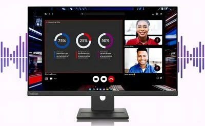 شاشة Lenovo ThinkVision E24q-30 للأعمال 24 إنش QHD IPS بتردد 100 هرتز، أسود - Image 15